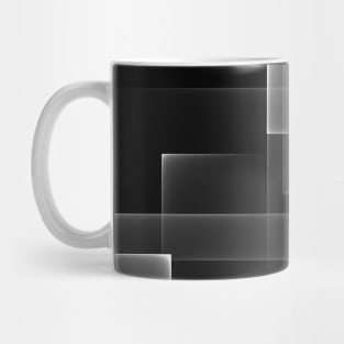 Abstract square and rectangle shapes illustration background Black and white Mug